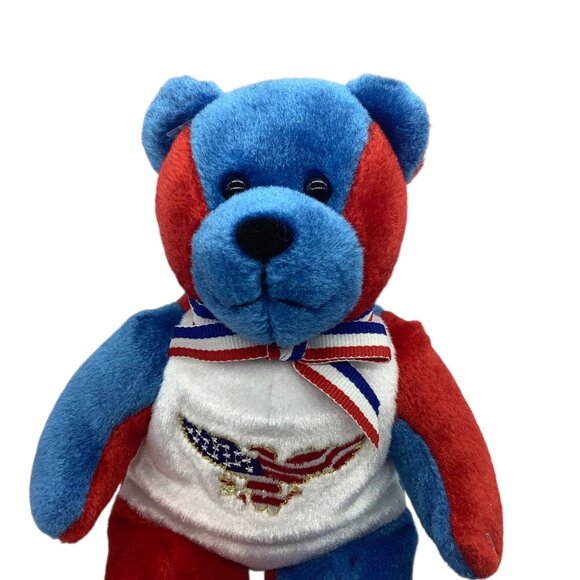 Vtg 2001 Holy Bears Patriotic Allegiance II Plush Bear USA Flag Stuffed Animal - Picture 2 of 9